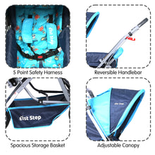 1st Step Yoyo Baby Stroller With 5 Point Safety Harness And Reversible Handlebar Stroller  (3, Green, Multicolor)