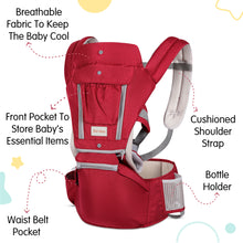 1st Step 5 in 1 Hip Seat Baby Carrier (Red)