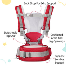 1st Step 5 in 1 Hip Seat Baby Carrier (Red)