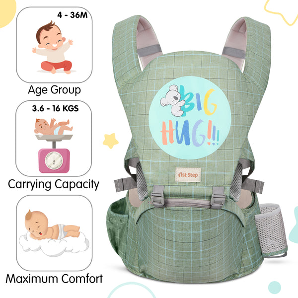 1st Step 5 in 1 Hip Seat Baby Carrier (Green)