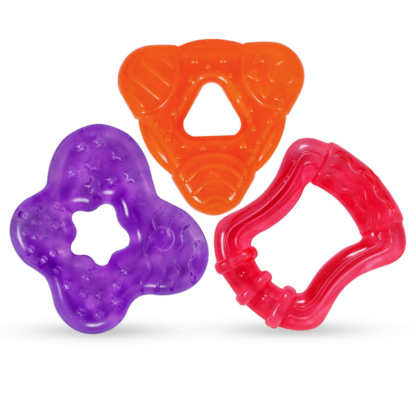 1st Step Water Filled Silicone Cooling & 100% Safe BPA Free 3M+ Combo Pack of 3 Baby Teether