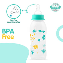 1st Step BPA Free Baby Feeding Bottle with Anti-Colic Nipple (Green, 125 & 250 ml)
