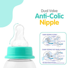 1st Step BPA Free Baby Feeding Bottle with Anti-Colic Nipple (Green, 125 & 250 ml)