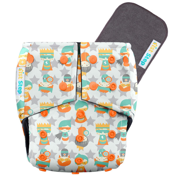 1st Step Bamboo Charcoal Reusable, Adjustable Diaper With Bamboo Charcoal Liner