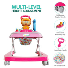 1st Step Walker with Push Handle, Musical Play Tray and Multi Level Height Adjustment