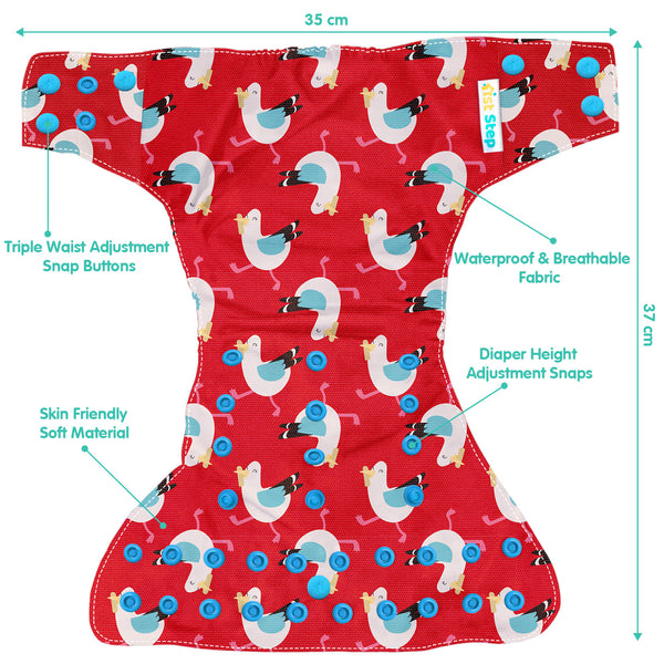 1st Step Bamboo Charcoal Reusable, Adjustable Diaper With Bamboo Charcoal Liner