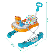 1st Step Walker with Push Handle, Musical Play Tray and Multi Level Height Adjustment