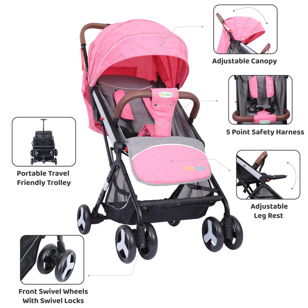 stroller travel friendly 1st Step Aura Stroller with Portable Travel Friendly Trolley and Compa