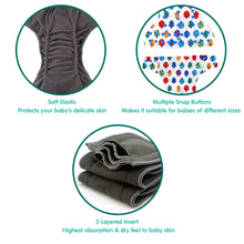 1st Step Bamboo Charcoal Reusable, Adjustable Diaper With Bamboo Charcoal Liner