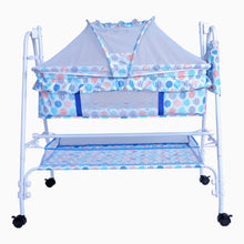 1st Step Baby Swing Bassinet Jhula with Removable Mosquito Net & Storage Basket Bassinet - Blue
