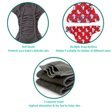 1st Step Bamboo Charcoal Reusable, Adjustable Diaper With Bamboo Charcoal Liner