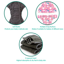 1st Step Bamboo Charcoal Reusable, Adjustable Diaper With Bamboo Charcoal Liner