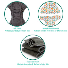 1st Step Bamboo Charcoal Reusable, Adjustable Diaper With Bamboo Charcoal Liner