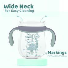 1st Step TRITAN 280 ml BPA Free Anti-Spill Soft Silicone Weighted Straw Baby Sipper Cup with Twin Handle - Green