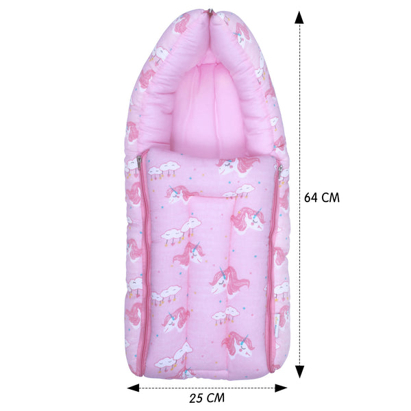 1st Step 100% Muslin Cotton 3 in 1 Baby Bed, Sleeping Bag & Carry Nest, Cotton Baby Bedding for New Born & Infant, Portable Bassinet, for Baby Carrying & Sleeping, Unisex Baby Sleeping Bed