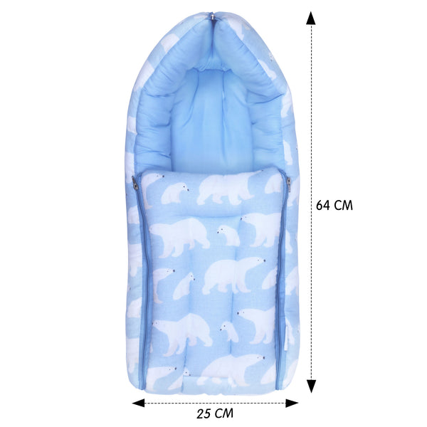 1st Step 100% Muslin Cotton 3 in 1 Baby Bed, Sleeping Bag & Carry Nest, Cotton Baby Bedding for New Born & Infant, Portable Bassinet, for Baby Carrying & Sleeping, Unisex Baby Sleeping Bed (Copy)