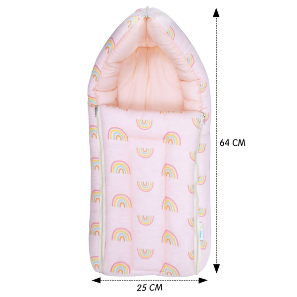 1st Step 100% Muslin Cotton 3 in 1 Baby Bed, Sleeping Bag & Carry Nest, Cotton Baby Bedding for New Born & Infant, Portable Bassinet, for Baby Carrying & Sleeping, Unisex Baby Sleeping Bed