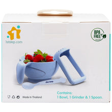 1st Step Portable Grinding Feeding Masher/Serving Bowl for Baby Food Preparation with Spoon - Mint Green