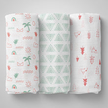 1st Step 100% Cotton Muslin Baby Swaddle Set, Pack of 3, Size-120cm x 100cm