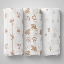 1st Step 100% Cotton Muslin Baby Swaddle Set, Pack of 3, Size-120cm x 100cm