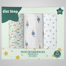 1st Step Muslin Swaddle 90cm*90cm (Pack of 3)