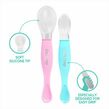 1st Step Dual Ended BPA Free Silicone Spoon Set (Pink)