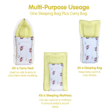 1st Step 100% Muslin Cotton 3 in 1 Baby Bed, Sleeping Bag & Carry Nest, Cotton Baby Bedding for New Born & Infant, Portable Bassinet, for Baby Carrying & Sleeping, Unisex Baby Sleeping Bed