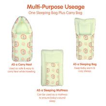 1st Step 100% Muslin Cotton 3 in 1 Baby Bed, Sleeping Bag & Carry Nest, Cotton Baby Bedding for New Born & Infant, Portable Bassinet, for Baby Carrying & Sleeping, Unisex Baby Sleeping Bed