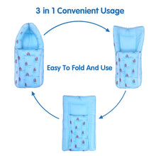 1st Step 100% Muslin Cotton 3 in 1 Baby Bed, Sleeping Bag & Carry Nest, Cotton Baby Bedding for New Born & Infant, Portable Bassinet, for Baby Carrying & Sleeping, Unisex Baby Sleeping Bed