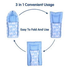 1st Step 100% Muslin Cotton 3 in 1 Baby Bed, Sleeping Bag & Carry Nest, Cotton Baby Bedding for New Born & Infant, Portable Bassinet, for Baby Carrying & Sleeping, Unisex Baby Sleeping Bed (Copy)