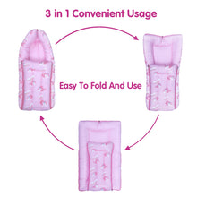 1st Step 100% Muslin Cotton 3 in 1 Baby Bed, Sleeping Bag & Carry Nest, Cotton Baby Bedding for New Born & Infant, Portable Bassinet, for Baby Carrying & Sleeping, Unisex Baby Sleeping Bed