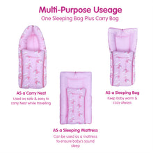 1st Step 100% Muslin Cotton 3 in 1 Baby Bed, Sleeping Bag & Carry Nest, Cotton Baby Bedding for New Born & Infant, Portable Bassinet, for Baby Carrying & Sleeping, Unisex Baby Sleeping Bed