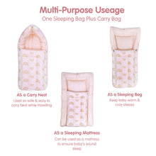 1st Step 100% Muslin Cotton 3 in 1 Baby Bed, Sleeping Bag & Carry Nest, Cotton Baby Bedding for New Born & Infant, Portable Bassinet, for Baby Carrying & Sleeping, Unisex Baby Sleeping Bed