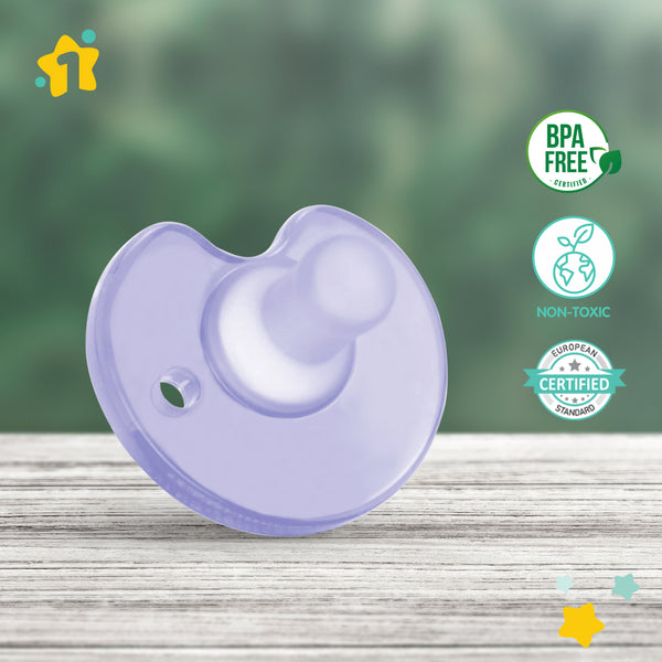 1st Step Silicone Pacifier for Babies (Pack of 1, Blue)