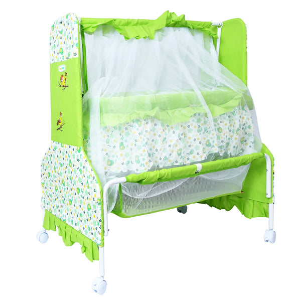 1st Step Cradle with Swing, Mosquito Net and Storage Basket (Green)