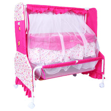 1st Step Cradle with Swing, Mosquito Net and Storage Basket (Pink)