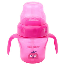1st Step 150ml Birdie BPA Free Non-SpiII Interchangeable Sipper / Sippy Cup with Soft Silicone Spout And Straw-Pink