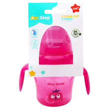 1st Step 150ml Birdie BPA Free Non-SpiII Interchangeable Sipper / Sippy Cup with Soft Silicone Spout And Straw-Pink
