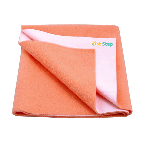 1st Step Supa - Dry Extra Absorbent Dry Sheet/Bed Protector/Mattress Protector (Orange, Large(100 * 140 cm))
