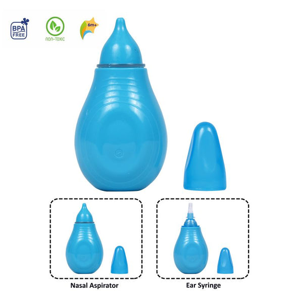 1st Step BPA Free Nasal Aspirator With Ear Syringe -Blue