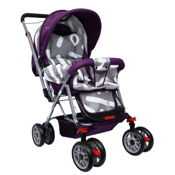 1st Step Yoyo Baby Stroller with 5 Point Safety Harness and Reversible Handlebar Stroller-Purple