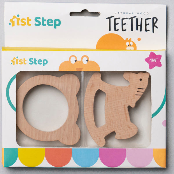 1st Step Teether Made Of Natural Wood With No Sharp Edges - HT