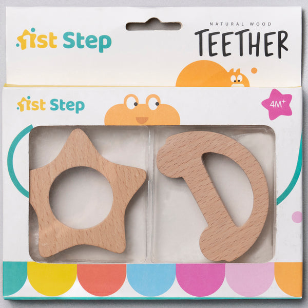 1st Step Teether Made Of Natural Wood With No Sharp Edges - CS