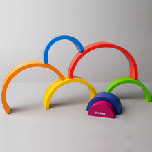 1st Step 7 Pcs Natural Wooden Rainbow Stacker