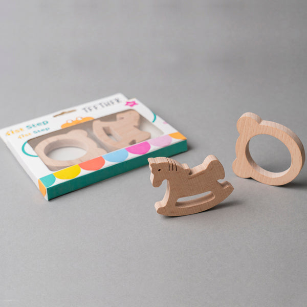 1st Step Teether Made Of Natural Wood With No Sharp Edges - HT
