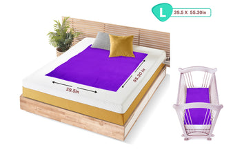 1st Step Supa - Dry Extra Absorbent Dry Sheet/Bed Protector/Mattress Protector (Purple, Large(100 * 140 cm))