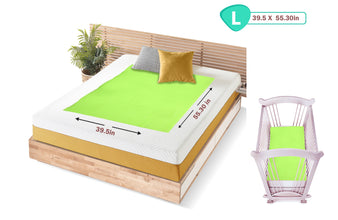 1st Step Supa - Dry Extra Absorbent Dry Sheet/Bed Protector/Mattress Protector (Green, Large(100 * 140 cm))