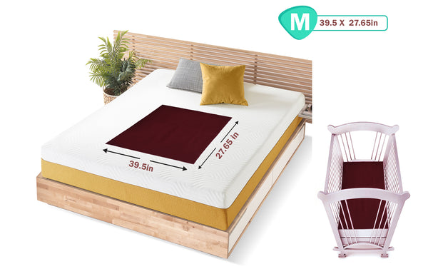 1st Step Supa - Dry Extra Absorbent Dry Sheet/Bed Protector/Mattress Protector (Maroon, Medium (100 * 70 cm))