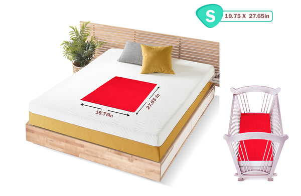 1st Step Supa - Dry Extra Absorbent Dry Sheet/Bed Protector/Mattress Protector (Red, Small (50 * 70 cm))