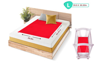 1st Step Supa - Dry Extra Absorbent Dry Sheet/Bed Protector/Mattress Protector (Red, Large(100 * 140 cm))